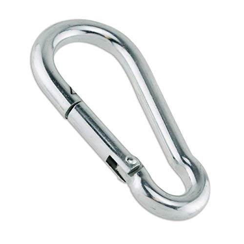 Serveuttam Stainless Steel Snap Hook � Heavy Duty Safety Lock Cable Attachment | SnapHooks for Weight-Lifting, Mountain Climbing, Gym and Home | M80x8 Metal Carabiner for Everyday Use (M10x100, 6pc) - Image 1