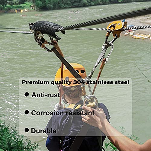 Serveuttam Stainless Steel Snap Hook � Heavy Duty Safety Lock Cable Attachment | SnapHooks for Weight-Lifting, Mountain Climbing, Gym and Home | M80x8 Metal Carabiner for Everyday Use (M10x100, 6pc) - Image 4