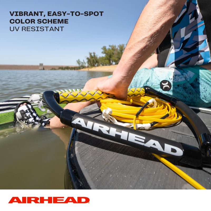 Airhead Airhead Dyneema Flat Line Wakeboard Rope, 4 Sections, 70-Feet, Yellow - Image 5