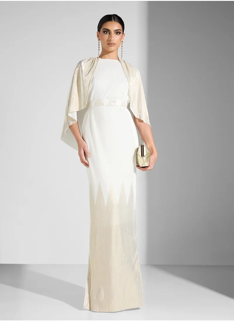 Golden Apple CAPE PLEATED MAXI DRESS