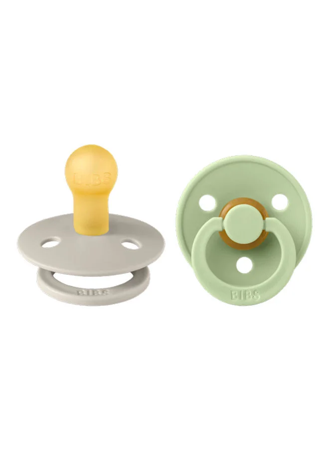 بيبس Pack Of 2 Colour Latex S1 Pacifiers - Sand And Pistachio