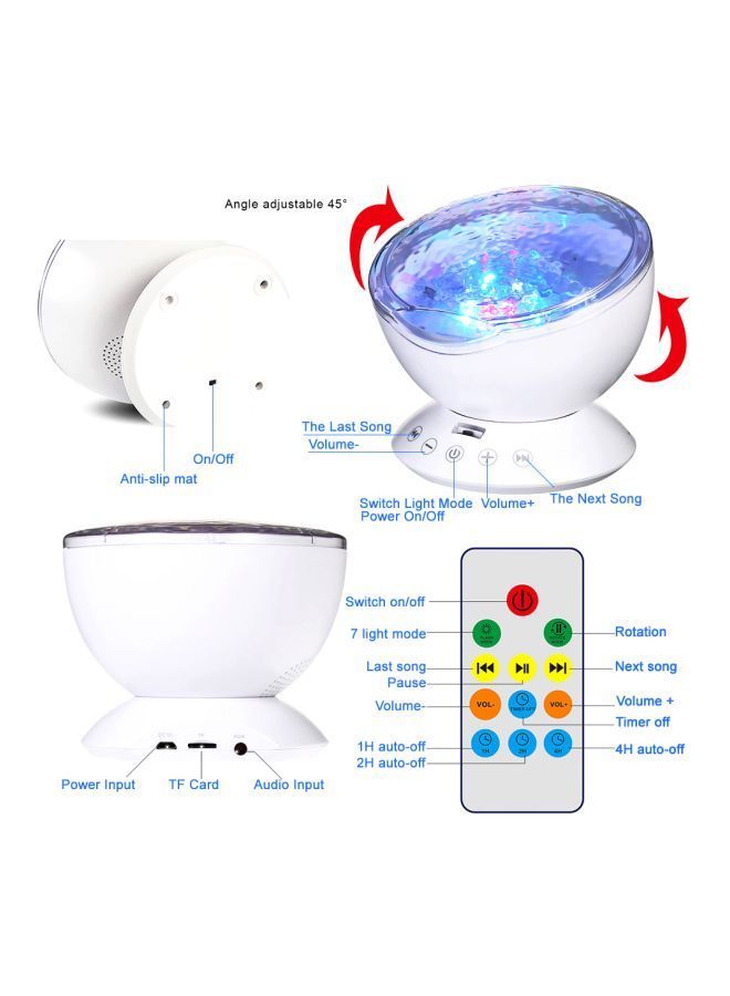 NIBEMINENT Ocean Wave Musical Night Light Projector  - Image 2