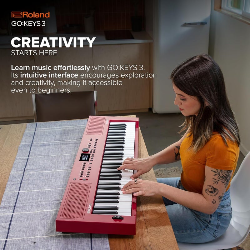 Roland GO:KEYS 3 Music Creation Keyboard - 61-Note with ZEN-Core Engine, Built-In Speakers, and Bluetooth Support - Turquoise - Image 3