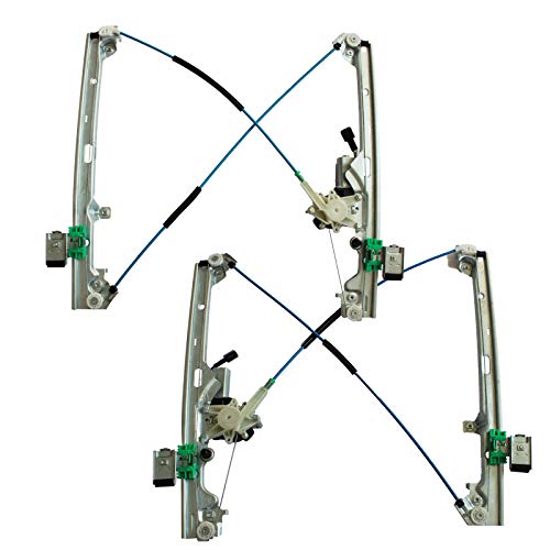 LAFORMO Front Left & Right Power Window Regulator with Motor Assembly Compatible with Silverado/Tahoe/Suburban/Avalanche 1500 2500 3500 00-06 Cadillac Escalade 02-06 GMC Yukon XL/Sierra - Image 1