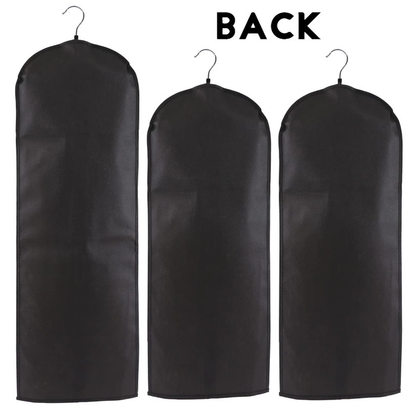 AIHOPESTO 3 Pack Wig Bags Storage with Hanger: 23.6 Inch & 31.5 Inch Black Wig Storage Bags for Multiple Wigs, Dust & Moisture Protection - Image 3