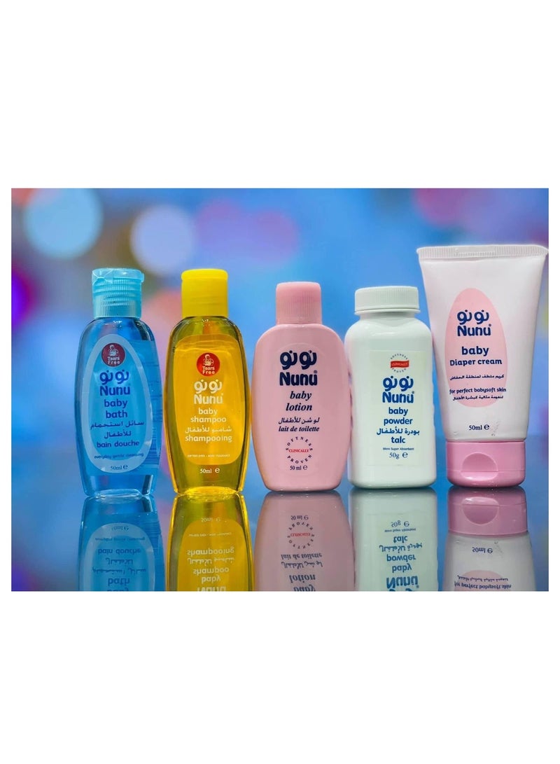 Nunu Baby Care Products Gift Set , Travel Set 50ml , 5 Pieces - Image 2