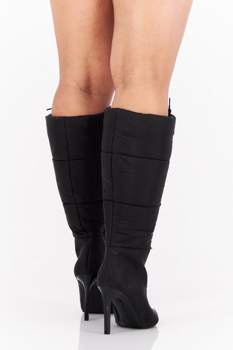 INC Women High Heel Boots, Black - Image 3