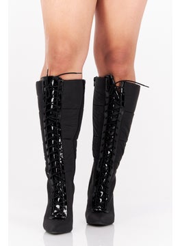 INC Women High Heel Boots, Black  - Image 1