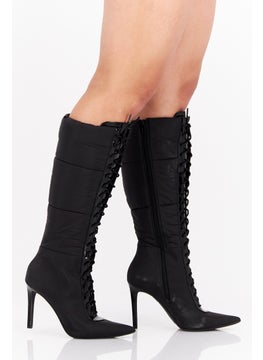 INC Women High Heel Boots, Black  - Image 4
