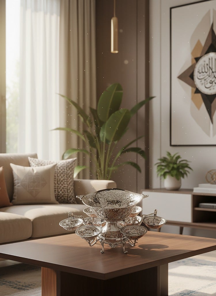 أوديسي قطعة ديكور إنجليزية قديمة من فضة خالصة (DSC6641) - Image 2