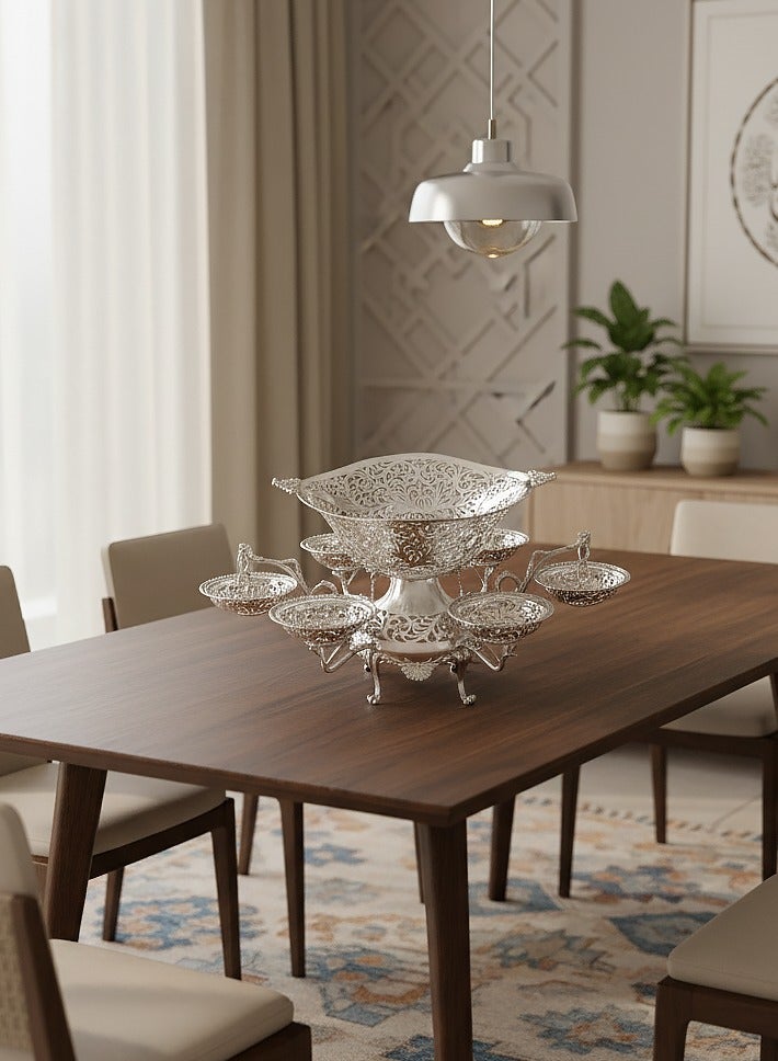 أوديسي قطعة ديكور إنجليزية قديمة من فضة خالصة (DSC6641) - Image 4