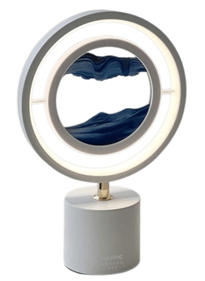Generic - 3D Moving Sand Art Lamp, 360° Rotating Table Lamp, Adjustable Color Temperatures, LED Night Light for Relaxation, Bedroom, Office Décor - Image 1