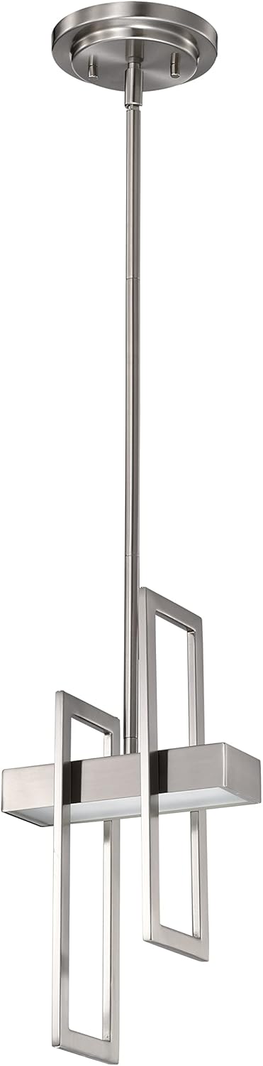 Nuvo Nuvo Lighting 62106 Frame LED One Light Pendant 48 Watt 285 Lumens Soft White 2700K KolourOne Technology Brushed Nickel Fixture  - Image 3