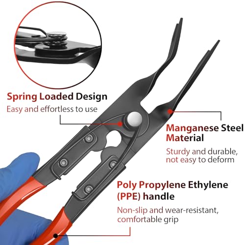 Keze 3 Pcs Auto Clip Pliers Set and Fastener Remover,Car Trim Rivet Removal Pry Tool Repair Kit with Storage Bag for Automotive Door Panel,Upholstery,Dashboard,Plastic Fasteners - Image 4