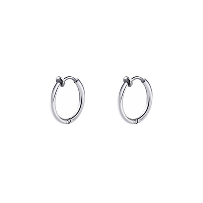 Black Punk Titanium Ear Cuffs Unisex Fashion 2.0*12 steel spring ear clip one
