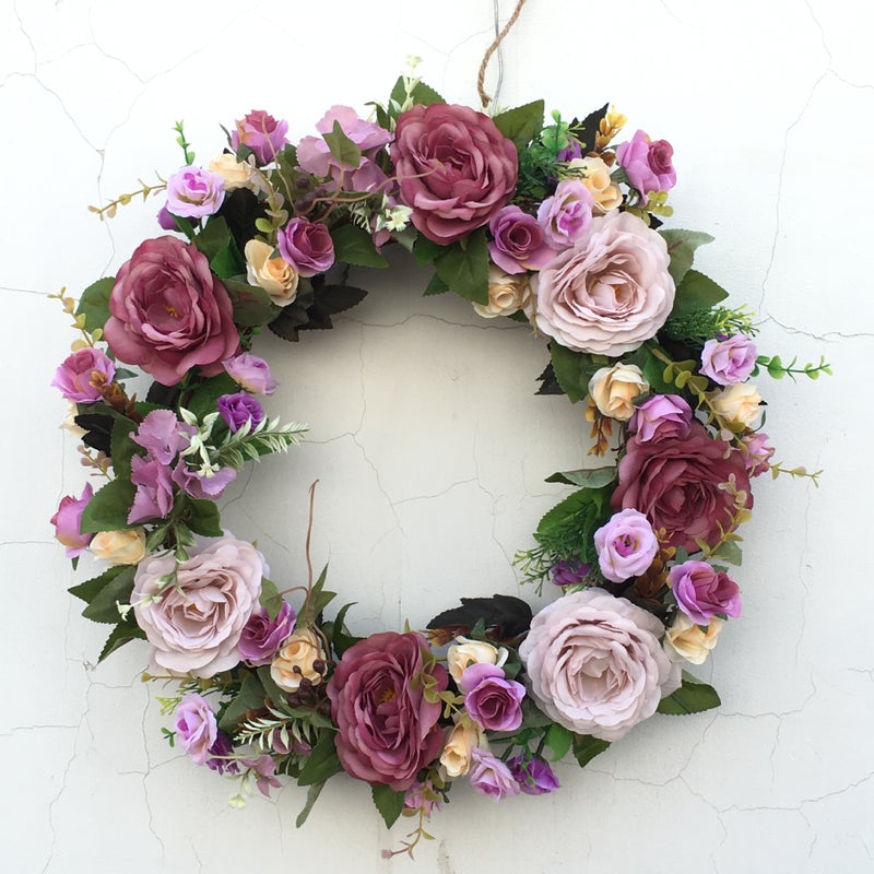 Garland, Simulated Flower Butterfly Dish, Dead Vine, Creative Decorative Garland, Home Door Lintel Hanging Wall Decoration, Supply - Image 1