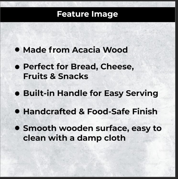 Ariya 14 x 10 Inch Acacia Wooden Versatile Serving Platter with Chutney Bowl, Wooden Cheese Board, Charcuterie Boards for Bread, Meat, Fruits, Food Serving Tray for Kitchen - Image 4