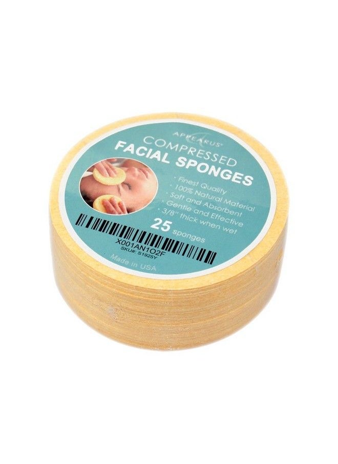 Appearus - Face Sponge Appearus Compressed Natural Cellulose Facial Sponges | Made In Usa | Cosmetic Spa Sponges For Facial Cleansing And Exfoliating (25 Count) (Natural) - Image 1