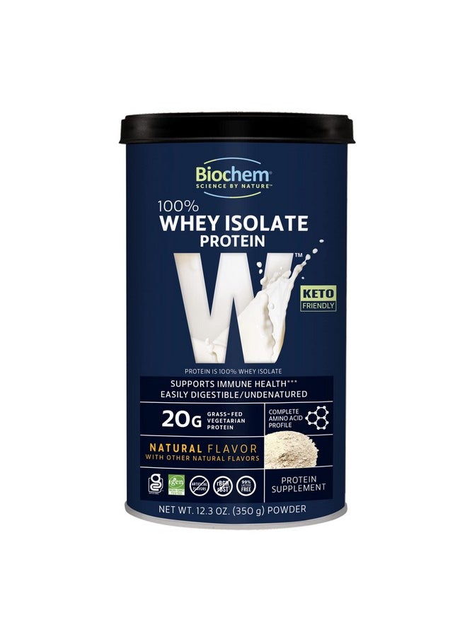 Biochem - 100% Whey Isolate Protein - Natural Flavor - 12.3 Ounce, Preworkout & Immune Health - 20G Vegetarian Protein - Easily Digestible - Refreshing Taste - Keto Friendly & Easy To Mix… - Image 1
