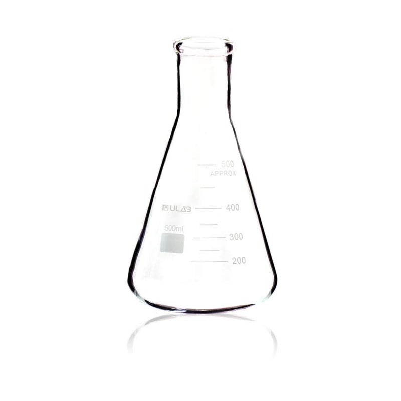 ULAB Scientific Narrow-Mouth Glass Erlenmeyer Flask Set, 3 Sizes 250ml 500ml 1000ml, 3.3 Borosilicate with Printed Graduation, UEF1022 - Image 3