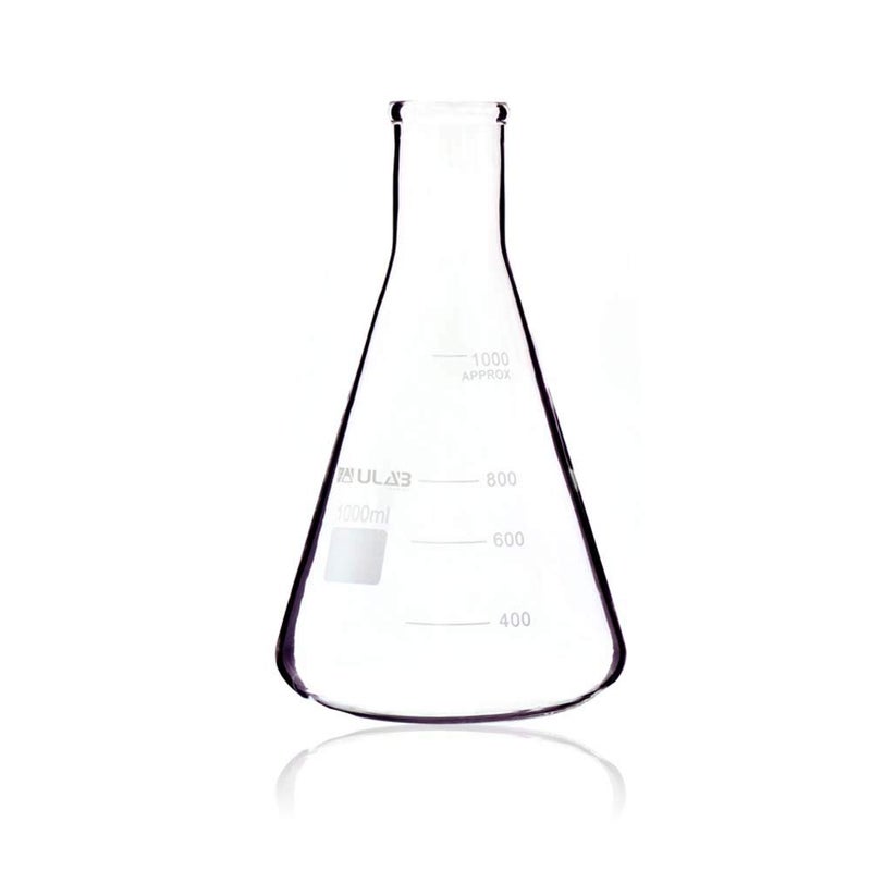ULAB Scientific Narrow-Mouth Glass Erlenmeyer Flask Set, 3 Sizes 250ml 500ml 1000ml, 3.3 Borosilicate with Printed Graduation, UEF1022 - Image 4