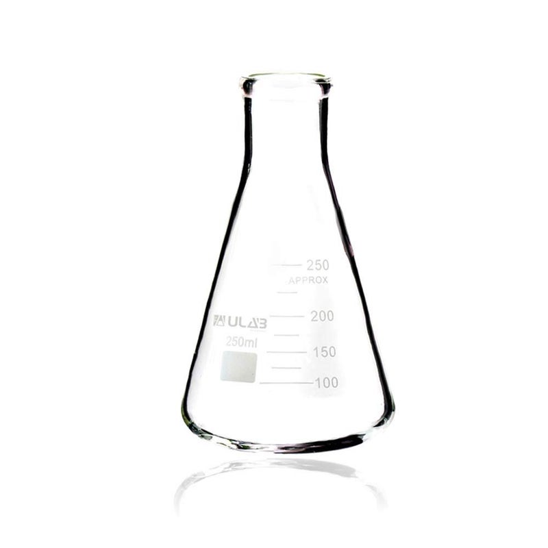 ULAB Scientific Narrow-Mouth Glass Erlenmeyer Flask Set, 3 Sizes 250ml 500ml 1000ml, 3.3 Borosilicate with Printed Graduation, UEF1022 - Image 2