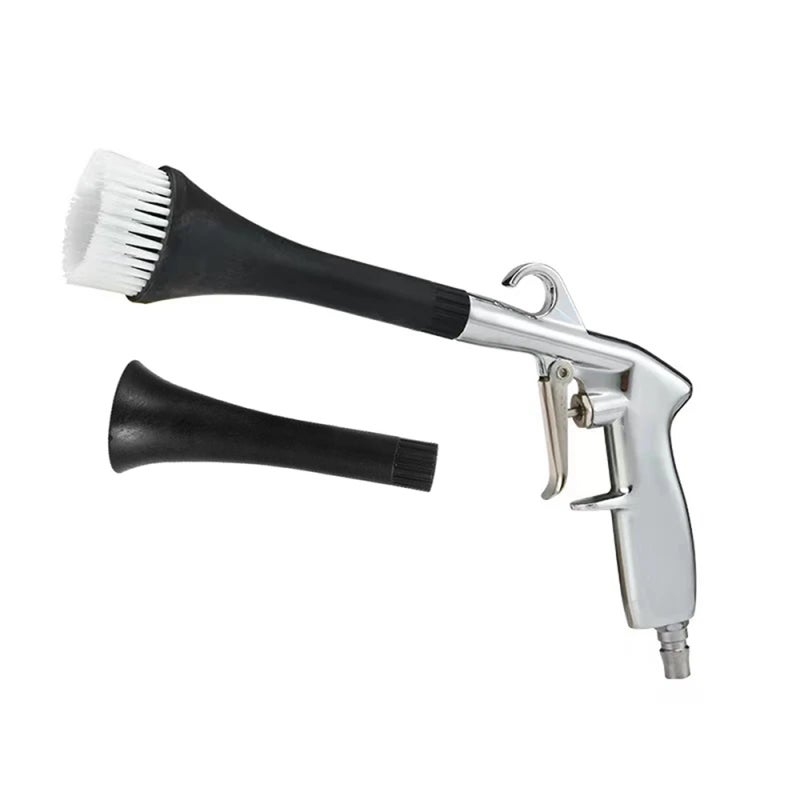 Car Cleaning, High Pressure Air Blow with 2 Nozzles Tornador Blow Car Detailing Dry Washing with Brush for Vehicle Upholstery Carpet Seat - Image 1