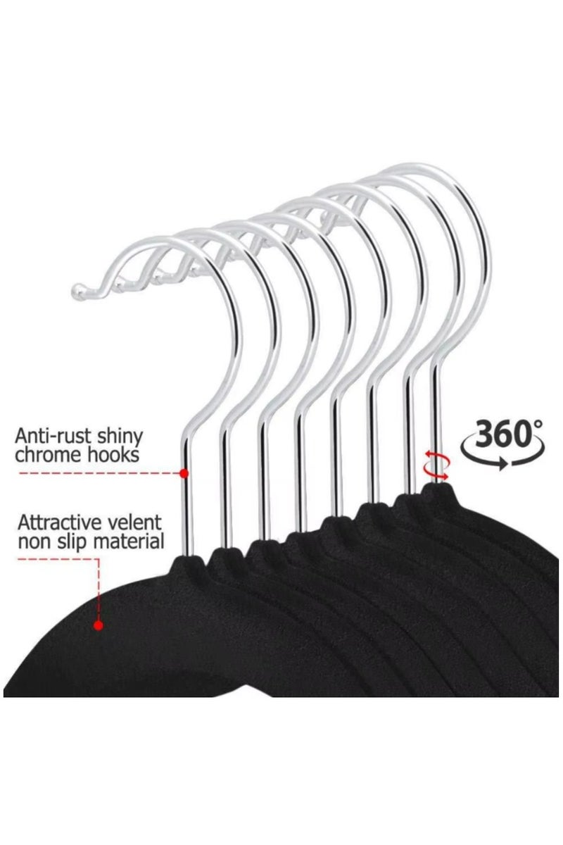 50-Piece Clothes Hanger Set Velvet Non-Slip Clothes Hanger- Space-Saving, Slim Design for Organized Closets - Image 5