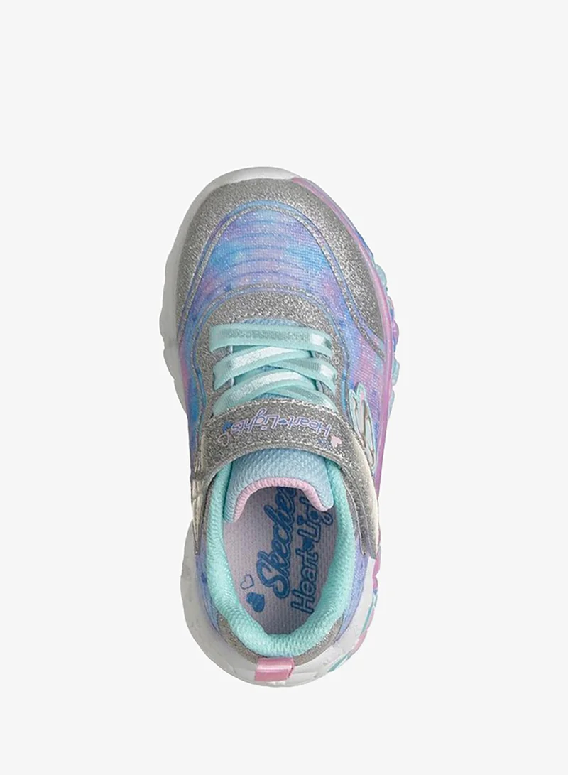SKECHERS Girls Eternal Heart Lights Hook & Loop Sneakers