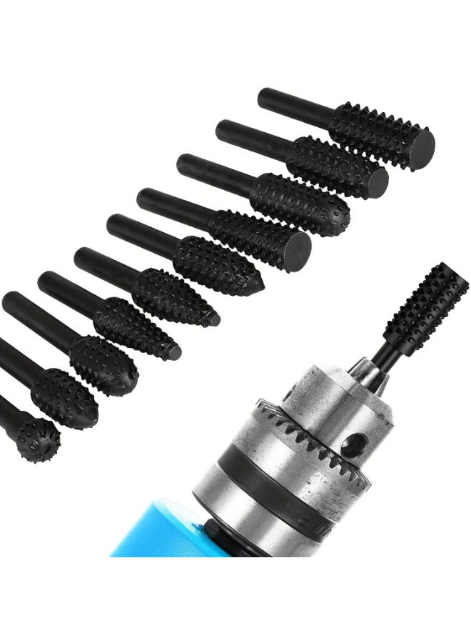 Wood Carving Rasp Drill Bits 1/4 Shank Rotary Files Woodworking Burrs Grinding Tool Cutting Engraving Deburring Shaping Grooving - Image 5