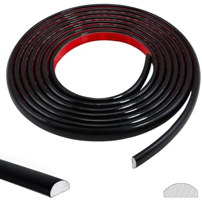 16.4 FT PEEL AND STICK TRIM,MOLDING TRIM FOR WALLS,FLEXIBLE SELF ADHESIVE DECORATIVE STRIP,FOR TILES,CEILINGS,WALL TILE EDGES,BORDERS,MIRROR FRAMES,CABINETS (BLACK) - Image 2