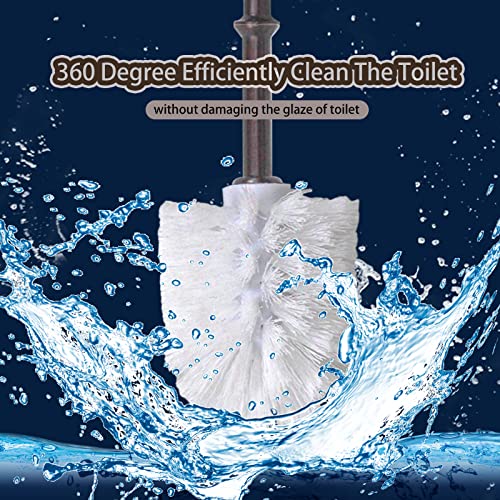 ZQQLITE Toilet Brush Holder Set for Bathroom Super Cute Bear Base Solidly Toilet Bowl Brush and Holder Flexible and Durable Style Stylish Toilet Cleaner Brush Saving Storage Space Toilet Brushes for Bathroom - Image 5