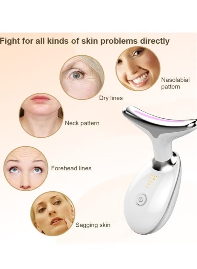 Face Massager, Face Beauty Device, Facial Lifting Therapy Machine EMS Face Massager Anti Wrinkle Skin Tightening Reduce Double Chin Skin Care Tools 7 Colour Modes - Image 2