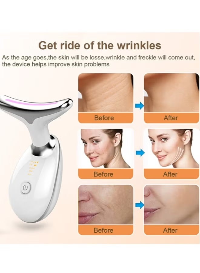 Face Massager, Face Beauty Device, Facial Lifting Therapy Machine EMS Face Massager Anti Wrinkle Skin Tightening Reduce Double Chin Skin Care Tools 7 Colour Modes - Image 3