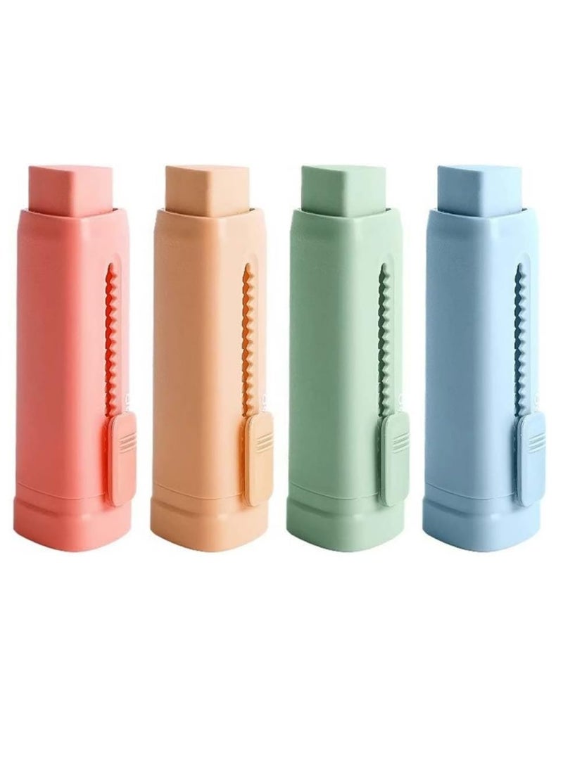 Oasisgalore - 4 Pcs Retractable Erasers Push-Pull Rubber Eraser for Students Writing Office School Supplies - Image 1