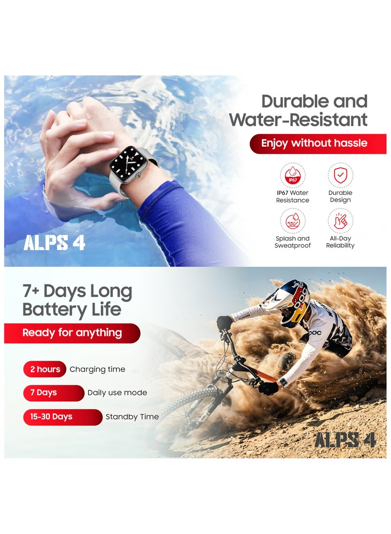 SWISS MILITARY Swiss Military Alps 4 Smartwatch – White | 1.75" AMOLED | IP67 | Bluetooth Calling  - Image 5