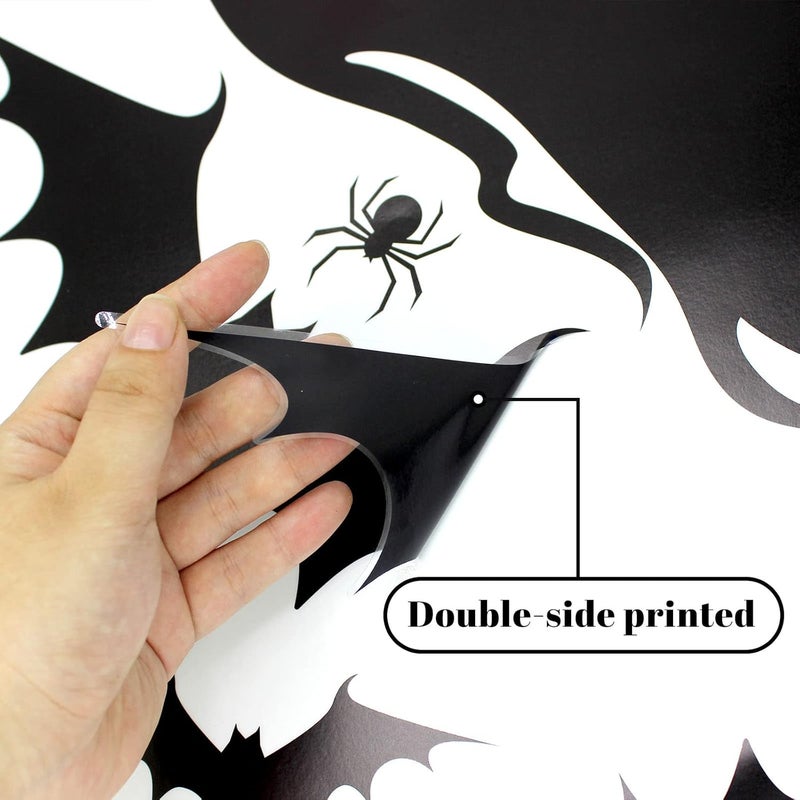 Pseutio Large Halloween Window Clings Decorations - Silhouette Decorations With Scary Witch Stickers for Windows - Image 3