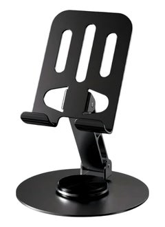 VENDIX Mobile Phone Stand 360° Rotating and Height Adjustable Metal Mobile Stand Holder for Desk Foldable Phone Mount Compatible with iPhone & Galaxy mobile & Tab  - Image 1