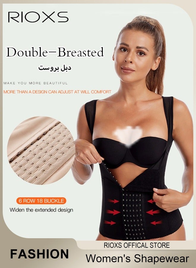 ريوكس الملابس البلاستيكية للنساء، والتدريب على التحكم في الخصر في البطن، والأربطة المكسوة بالجسم المفتوح، وضغط السترات الناقصة التي تناسب النساء، وشد السترات من الظهر  - Image 1