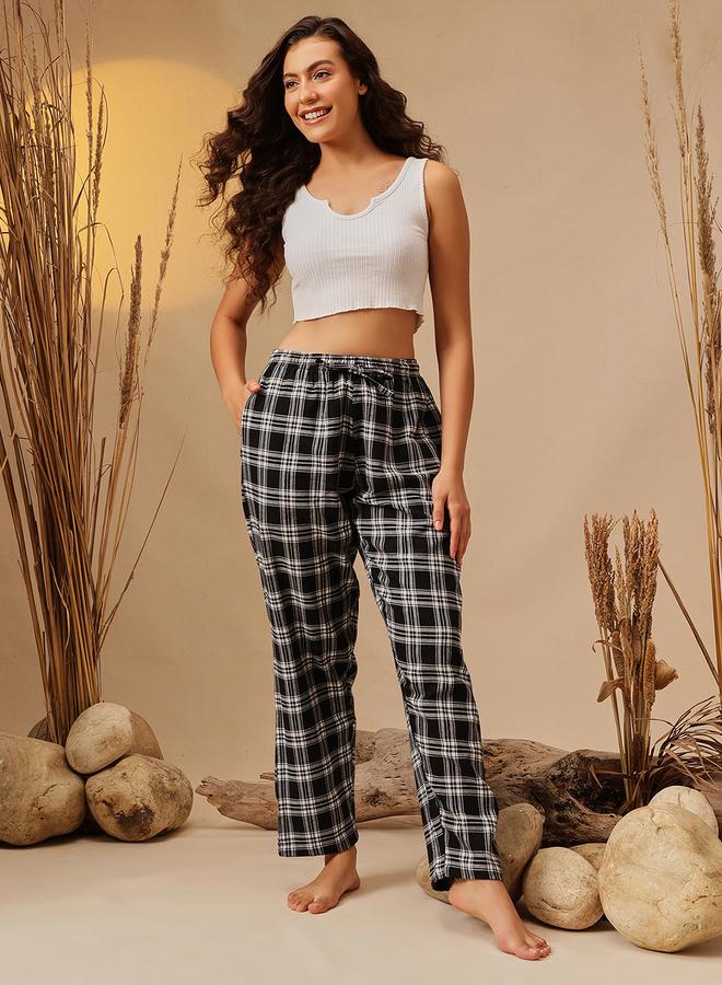 Clovia Women Plaid Checkered Pyjama Bottoms - Image 2