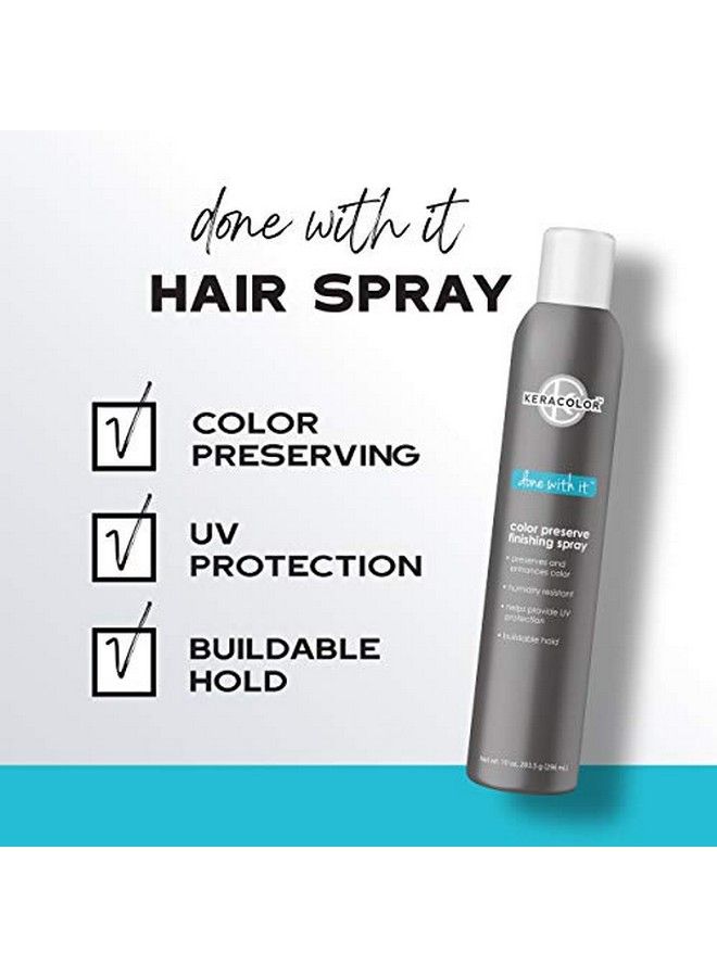 KERACOLOR Color Preserving Finishing Hair Spray With Coconut & Castor Oil For All Hair Types Uv Protection While Fighting Humidity 10 Fl. Oz. - Image 5