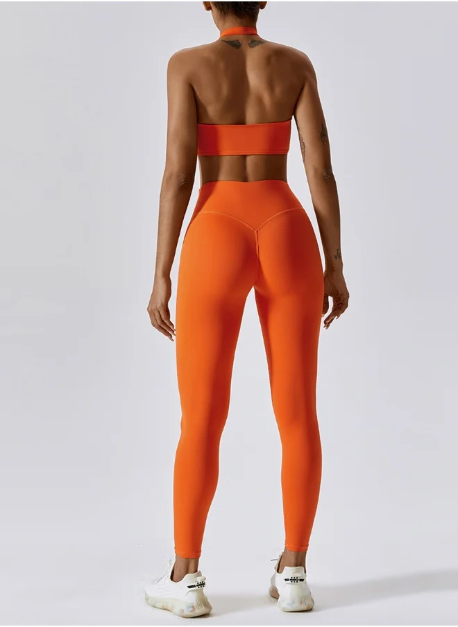 كون.يوغا KAWN YOGA Womens Open Back Sports Bra - Padded Low Impact Workout Yoga Bra with Removable Built in Bra
