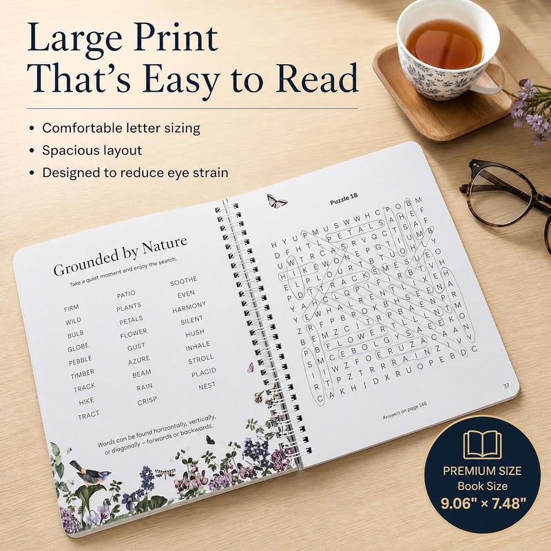 ZICOTO Large Print Word Search Book for Adults - 70 Relaxing Puzzles for Seniors - Image 4