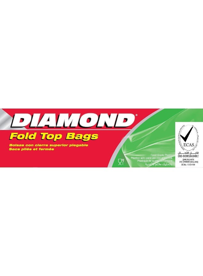 Diamond Fold Top Sandwich Bags, 150 Count, Medium Size - Image 3
