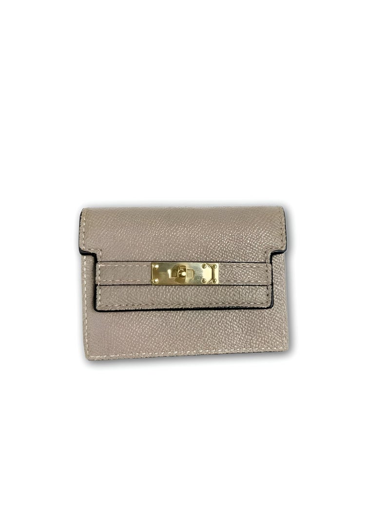 Travel Organizer - Compact women's wallet passport holder made from durable nylon, offering dedicated slots for documents, tickets, and currencies to ensure safe and organized journeys abroad. (beige) - Image 1