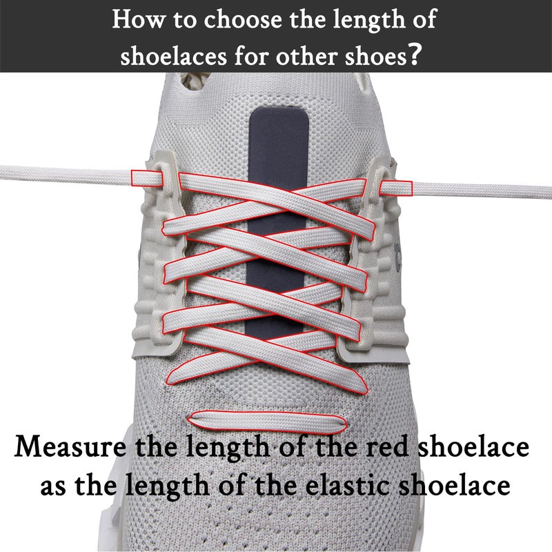 Endoto Elastic Shoelaces for ON Cloud 5 & 6 No Tie Replacements Shoes Laces Stretchy Bungee Running Training(Color:Black,Size:24Inch) - Image 2