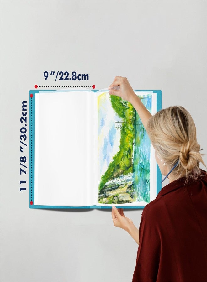 Vantasii Art Portfolio Folder, 40 Clear Pockets Acqua Paper Protectors Display 80 Pages Clear Presentation Book for Artworks, Letters, Report Sheets, Documents (Can Accommodate 8.5” x11 11/16”) - Image 4