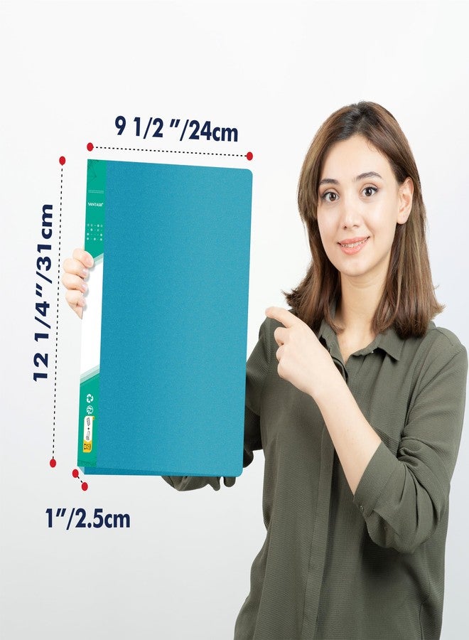 Vantasii Art Portfolio Folder, 40 Clear Pockets Acqua Paper Protectors Display 80 Pages Clear Presentation Book for Artworks, Letters, Report Sheets, Documents (Can Accommodate 8.5” x11 11/16”) - Image 3