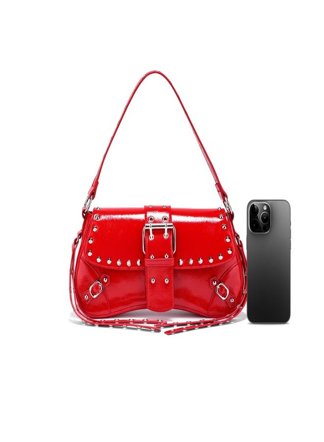FrexCheng Cute Y2K Purse - Shoulder Bag with Chain Strap, Versatile Handbag for Women, Perfect for Daily Use, Parties & Travel (Red-2) - Image 5
