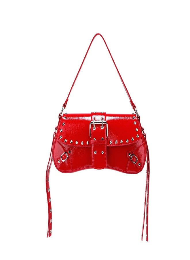 FrexCheng Cute Y2K Purse - Shoulder Bag with Chain Strap, Versatile Handbag for Women, Perfect for Daily Use, Parties & Travel (Red-2) - Image 1